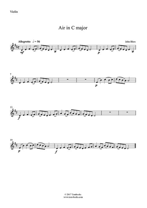 Air in C major (Blow) - Violin Sheet Music