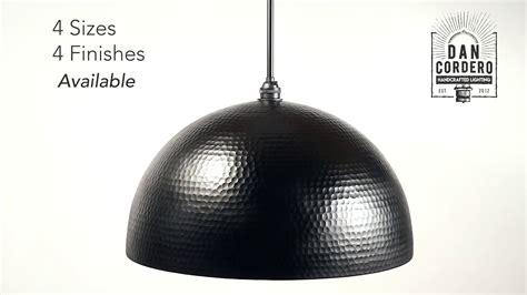 Handcrafted Hammered Dome Pendant Light Fixture - YouTube