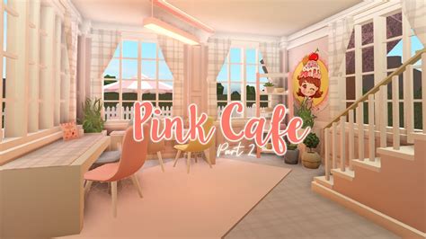 Bloxburg : Pink Cafe Speedbuild (Part 2/2) - YouTube