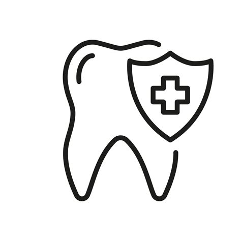 médico oral cuidado. dental tratamiento signo. dental seguro línea icono. dientes proteccion y ...