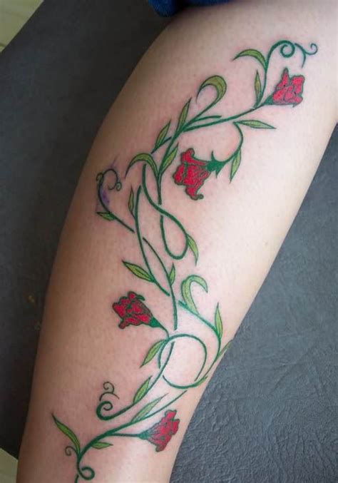 Vine Tattoo Images & Designs | Rose vine tattoos, Flower vine tattoos ...