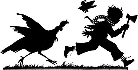 Thanksgiving Turkey Gets Revenge - Cute Silhoutte! - The Graphics Fairy #ThanksgivingPictures | Aves