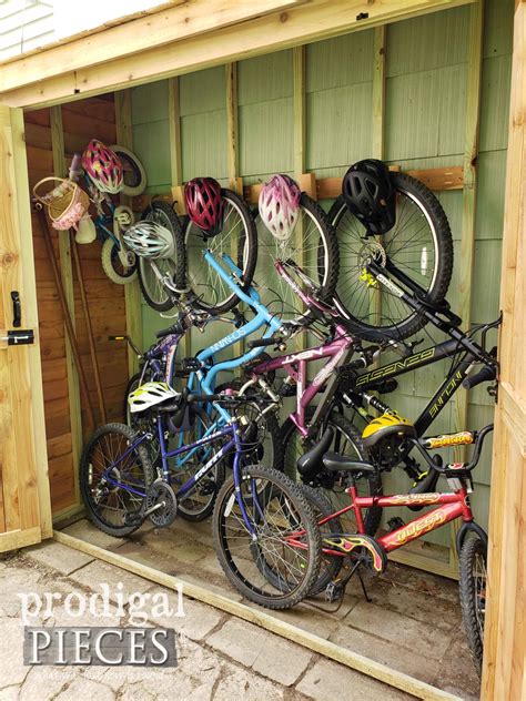 DIY Bike Garden Shed Tutorial from Cedar Wood - Prodigal Pieces