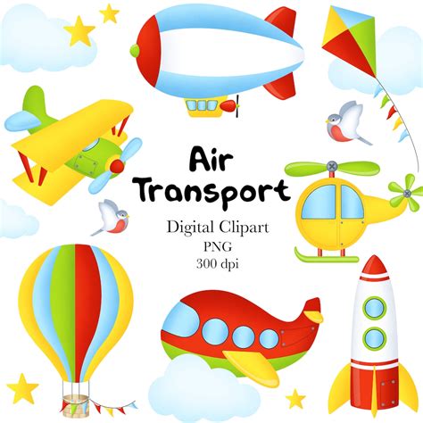 Air Transport Clipart, Transportation Clipart, Travel Clipart, Air Transportation, PNG ...