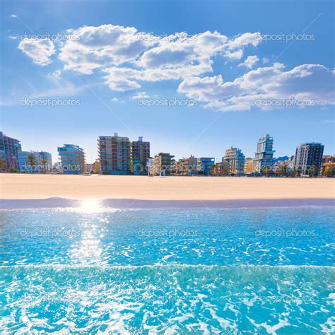 Gandia beach in Valencia Mediterranean Spain — Stock Photo © lunamarina ...