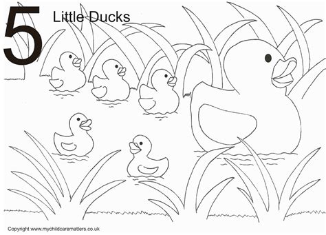 5 little ducks Colouring Pages | Unicorn coloring pages, Coloring pages, Little duck