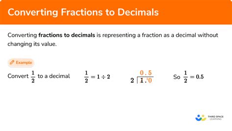 Fractions to Decimals - GCSE Maths - Steps, Examples & Worksheet