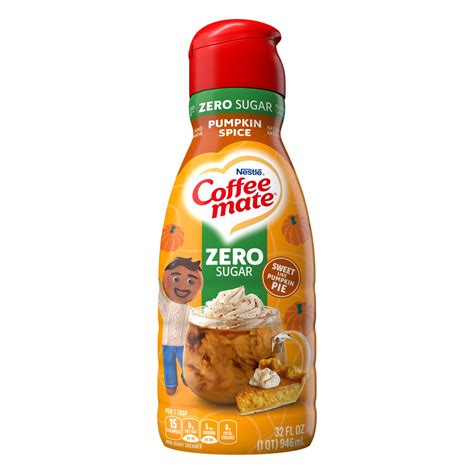 Nestle Coffee Mate Pumpkin Spice Zero Sugar Liquid Coffee Creamer ...