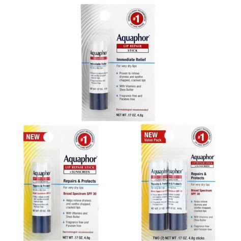 Aquaphor, Lip Repair, Lip Balm, Immediate Relief | Sunscreen, Fragrance ...