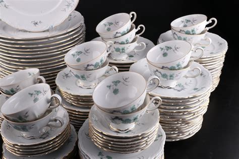 Mitterteich Bavaria "Green Ming" Hand-Painted Porcelain Dinnerware | EBTH