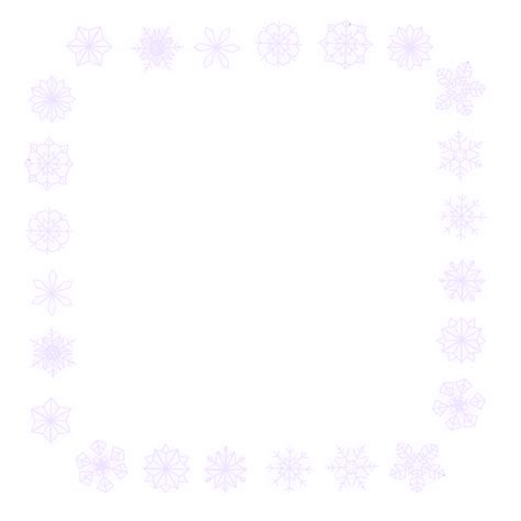 Snowflakes Border White Transparent, Snowflake Border, Snow, Snowflake ...