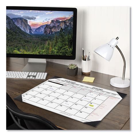 AAGSK117000 At-A-Glance Two-Color Monthly Desk Pad Calendar - Zuma