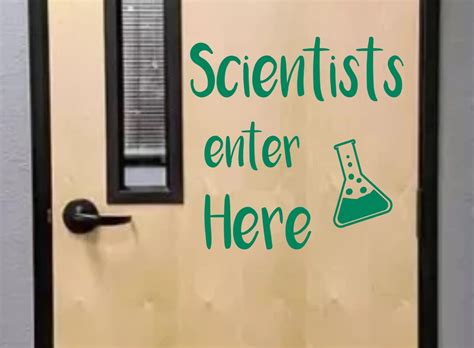 Scientists Enter Here Door Decal Sticker Classroom Door Decal Back to ...