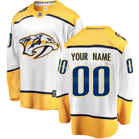 Nashville Predators Custom Official White Fanatics Branded Breakaway ...