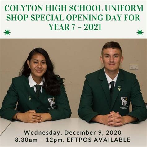 COLYTON HIGH SCHOOL UNIFORM SHOP SPECIAL OPENING DAY FOR YEAR 7 – 2021, Colyton High School ...