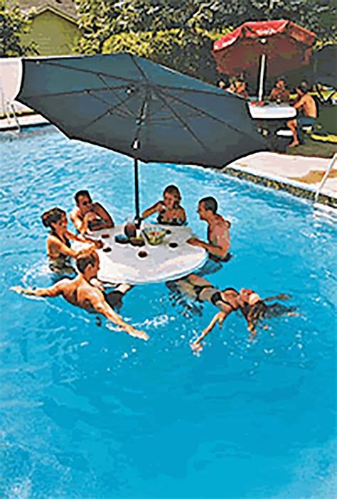 This Floating Bar Table Is Perfect For Partying On a Lake Or In a Pool