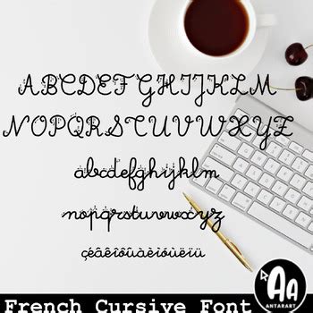 French Alphabet Cursive Font -Arrows- ( Police d'écriture cursive ) by ...