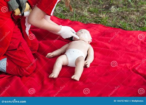 Baby CPR Dummy First Aid Training Stock Photo - Image of life, paramedic: 144757402