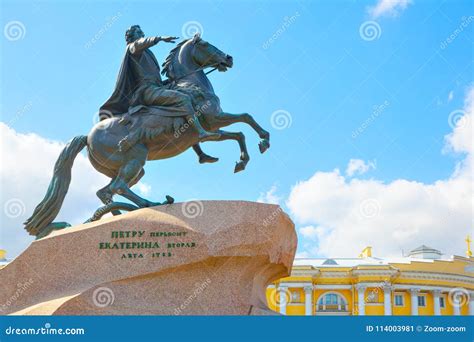 Statue of Peter the Great stock image. Image of leningrad - 114003981