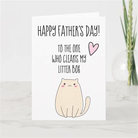 Happy Father's Day From Cat Funny Cute Humor Card | Zazzle | Happy ...