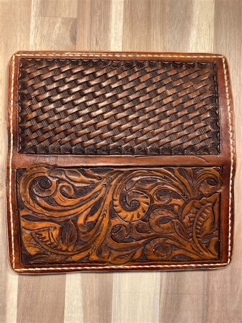 Leather Checkbook Cover - Etsy