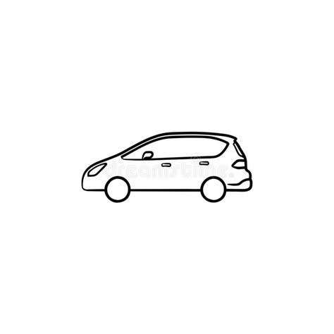 Car Side View Hand Drawn Outline Doodle Icon. Stock Vector ...