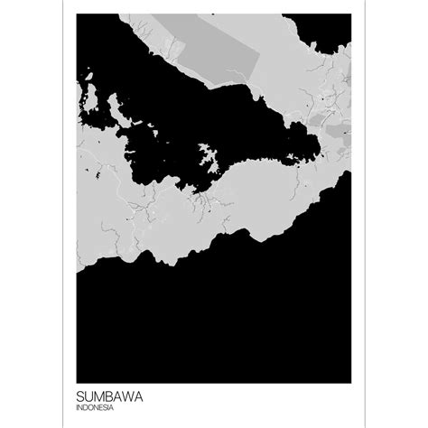 Sumbawa Map Art Print - Free International Shipping! - Mapply.co