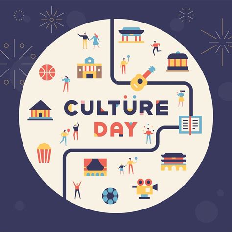 Culture day building and culture icons 666751 Vector Art at Vecteezy