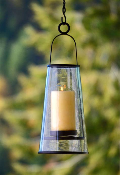 H Potter, Hanging Glass Candle Lantern, Large, Rustic Decor, Wedding, Decorative Candle Holder ...