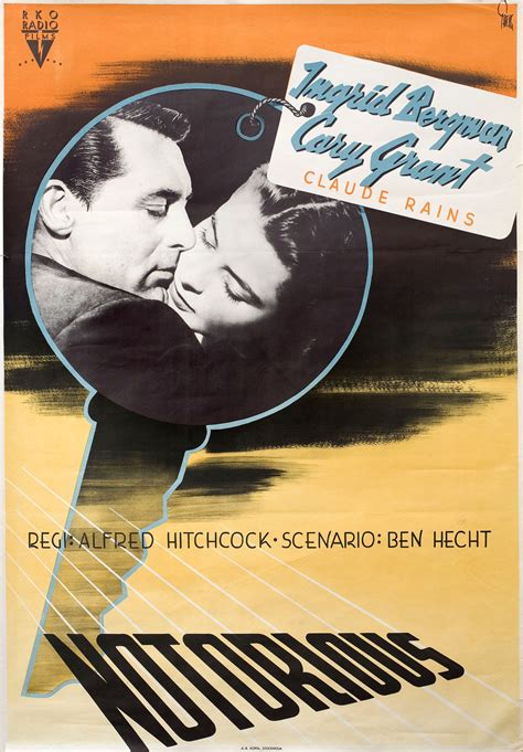 Notorious 1946 Swedish B1 Poster - Posteritati Movie Poster Gallery