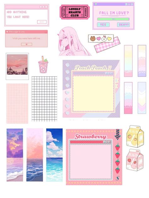 Printable Pastel Kawaii Stickers | Pegatinas imprimibles, Papelería ...