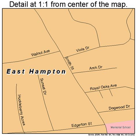 East Hampton Connecticut Street Map 0922420