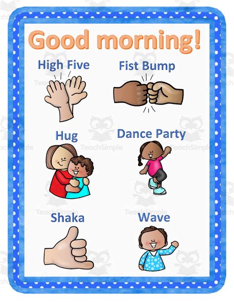 Morning Greeting Poster by Teach Simple