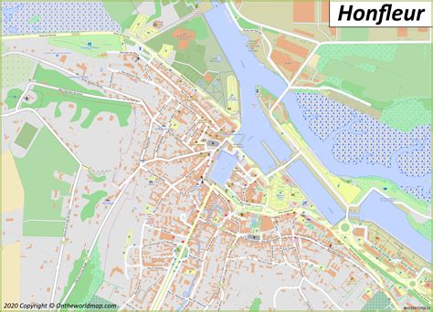 Detailed Map of Honfleur - Ontheworldmap.com