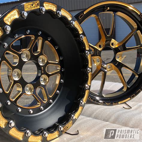 Racing Wheels coated in a Gold Sparkle Powder Coat | Gallery Project ...