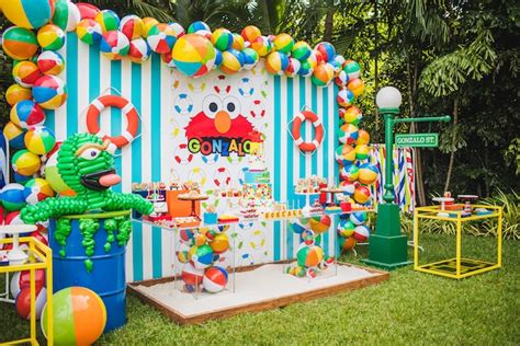 Kara's Party Ideas Elmo's Super Splash Birthday Party | Kara's Party Ideas