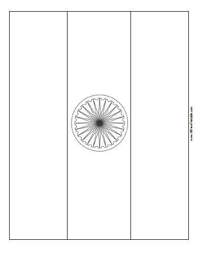 India Flag Coloring Page – Free Printable