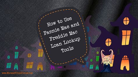 How to Use Fannie Mae and Freddie Mac Loan Lookup Tools | by Cheryl Evans | Wicked Title Forum ...