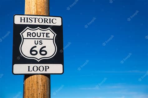 Premium Photo | Route 66 road sign in Arizona USA