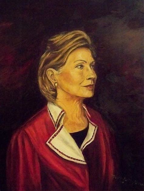 Portrait Of Hillary Clinton Painting by Ricardo Santos-alfonso