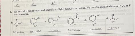 Solved 2. For each alkyl halide compound, identify as | Chegg.com