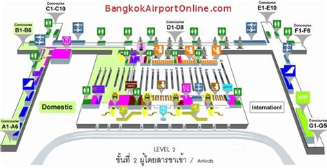 Suvarnabhumi Airport Terminal Map - Level 2 - Arrivals | Suvarnabhumi ...