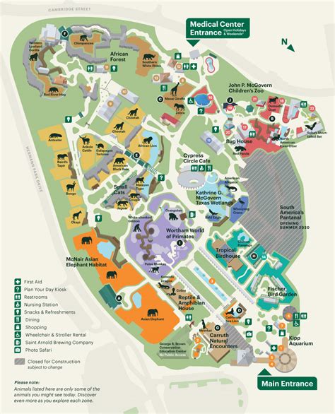 Printable Houston Zoo Map