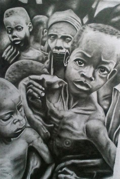 Poverty Drawing by Clinton Artisto