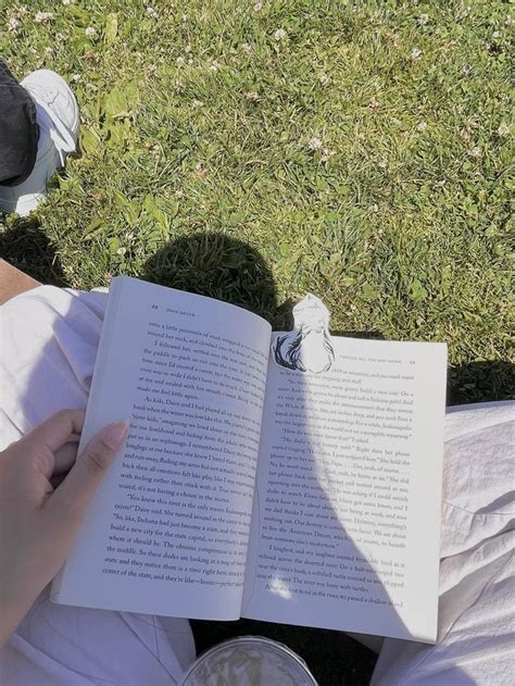 reading book outside aesthetic