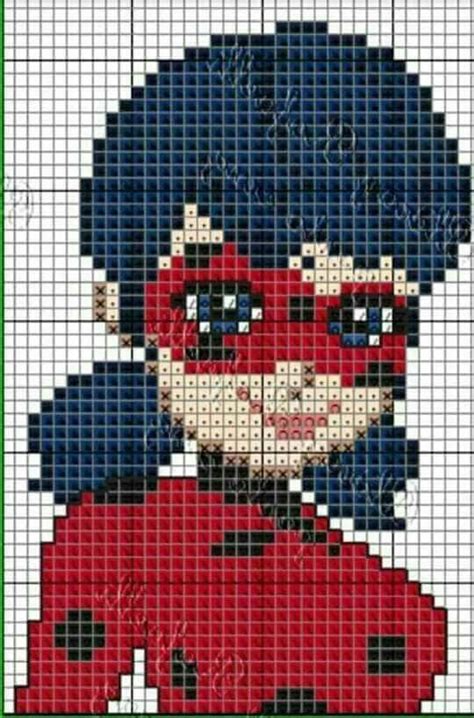 Miraculous Ladybug Pixel Art Pattern Dibujos En Cuadricula Punto De ...