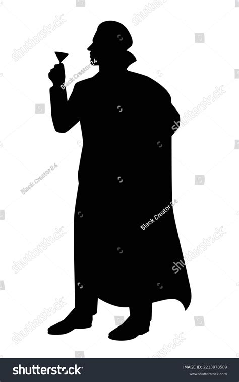 Dracula Silhouette Vector Halloween Devil Black Stock Vector (Royalty Free) 2213978589 ...