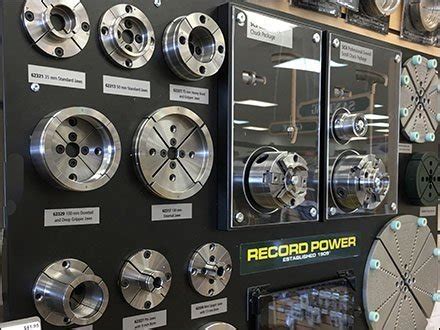 Record Power Lathe Chuck Jaw Accessory Display – Fixtures Close Up