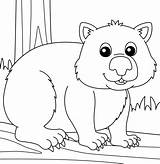 Wombat Animal Coloring Page For Kids 7066823 Vector Art At Vecteezy sketch template
