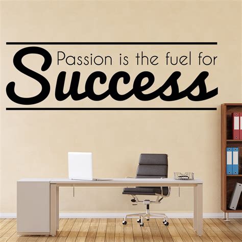 Passion Success Inspirational Quote Wall Sticker